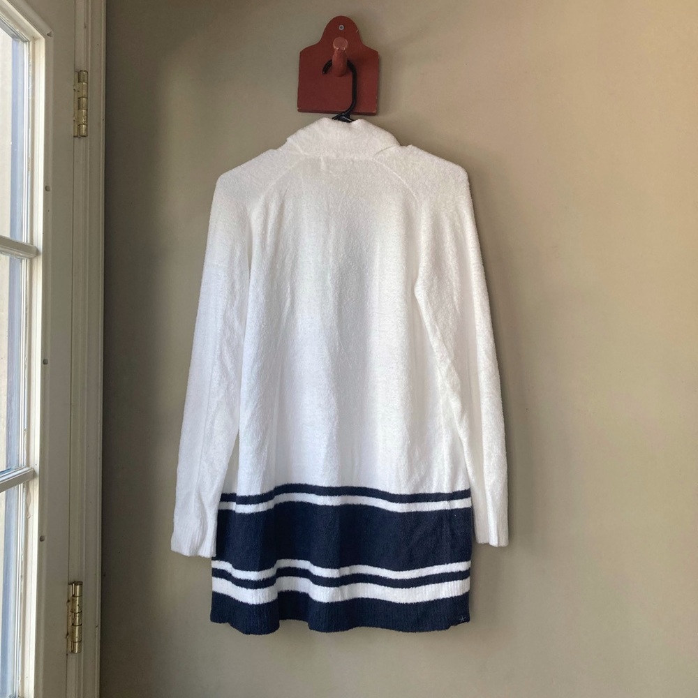 Barefoot Dreams Cozychic Lite Saddle Sleeve Striped Cardigan S NWT - Picture 6 of 9